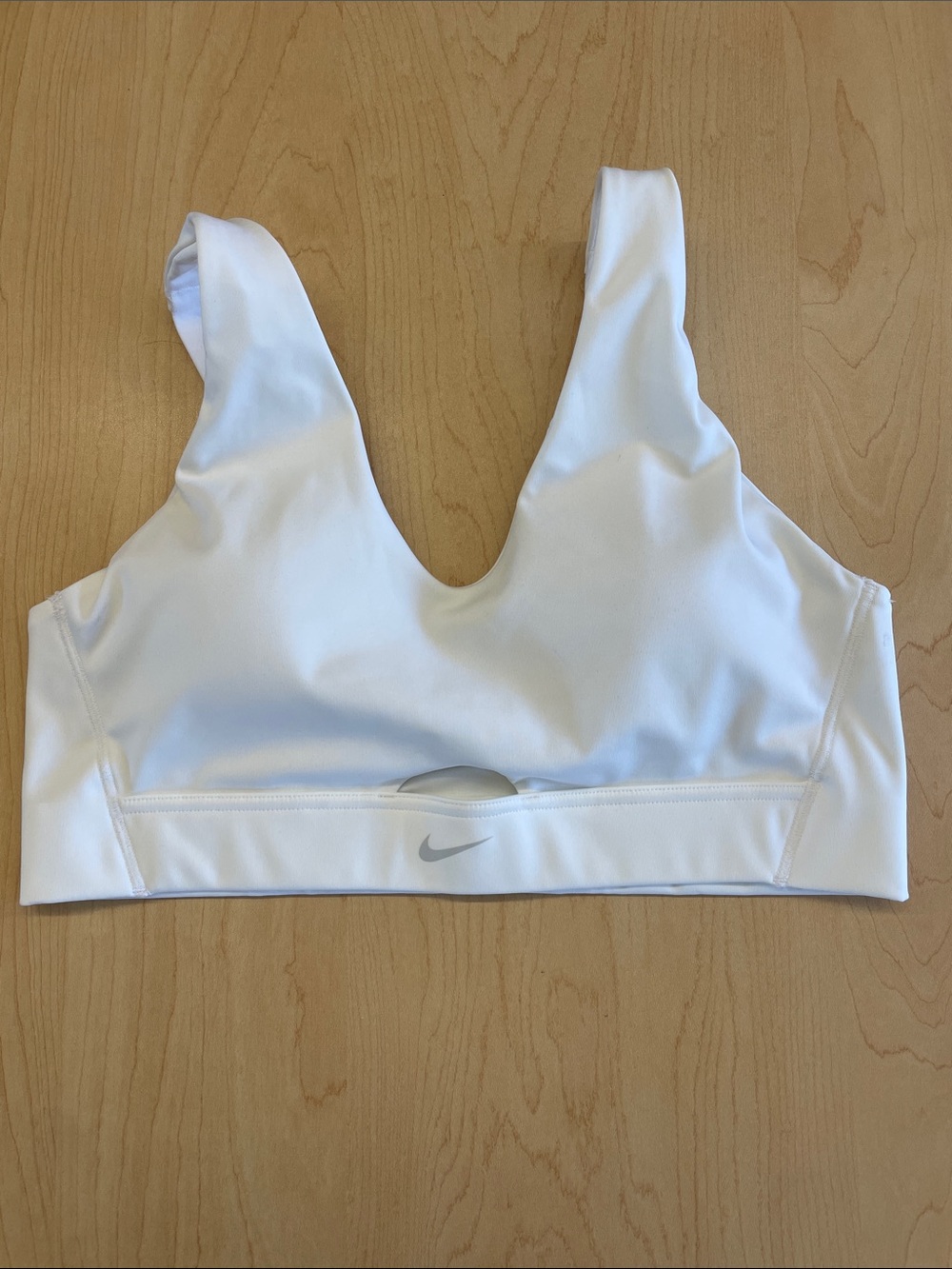 NIKE  White Scoop-Back Sports Bra
